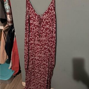 Easel Red Spaghetti Strap Sundress Maxi